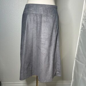 Sigrid Olsen Woman’s  Midi A-Line Skirt in Gray